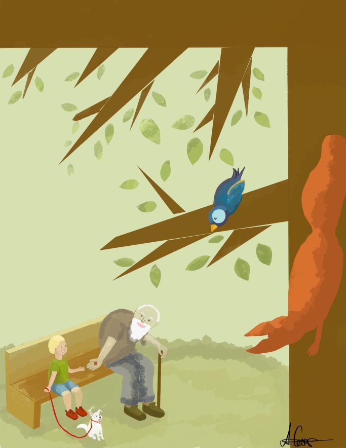 Kinderbuchillustration Szene