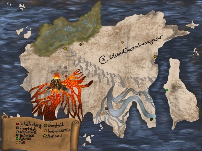 Karte Fantasybuch / Digital Illustration / 2025